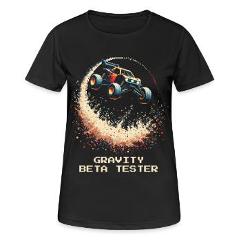 Gravitation Beta-Tester | RC Cars Stunts - Frauen T-Shirt atmungsaktiv - Schwarz - Vorne - AI Model Female 172 light (172cm)