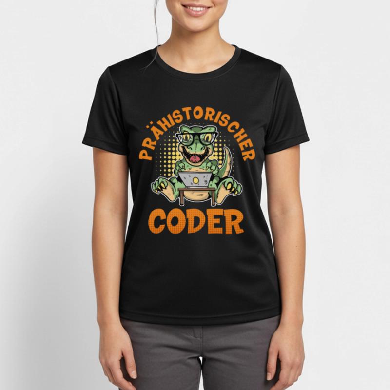 Programmation PRÉHISTORIQUE : Divertissement du CODER T-shirt respirant Femme