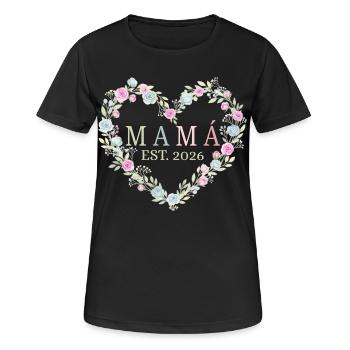 Mom is. 2026 Gift for Mom - Women's Breathable T-Shirt - black - Front - AI Model Female 172 light (172cm)