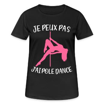 Ich kann nicht, ich Pole-Dance-Tänzer Tänzer Barre-Tänzer - Frauen T-Shirt atmungsaktiv - Schwarz - Vorne - AI Model Female 172 light (172cm)