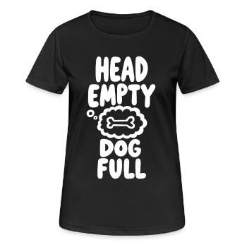Head Empty Dog Full Hundeliebe - Frauen T-Shirt atmungsaktiv - Schwarz - Vorne - AI Model Female 172 light (172cm)