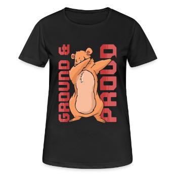 Marmotte du Jour sans fin - T-shirt respirant Femme - noir - Devant - AI Model Female 172 light (172cm)