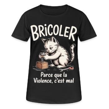 Tinkering, because violence is bad - Women's Breathable T-Shirt - black - Front - AI Model Female 172 light (172cm)
