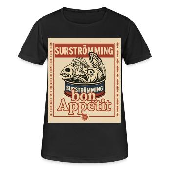Surströmming Défi Audacieux - T-shirt respirant Femme - noir - Devant - AI Model Female 172 light (172cm)
