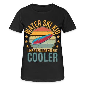 Drôle de ski nautique, Ski, sports nautiques, ski nautique. - T-shirt respirant Femme - noir - Devant - AI Model Female 172 light (172cm)