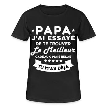 Daddy I tried to find you the best gift - Women's Breathable T-Shirt - black - Front - AI Model Female 172 light (172cm)