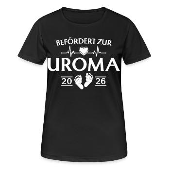 Urgroßmutter 2026 - Befördert zur Uroma - Frauen T-Shirt atmungsaktiv - Schwarz - Vorne - AI Model Female 172 light (172cm)