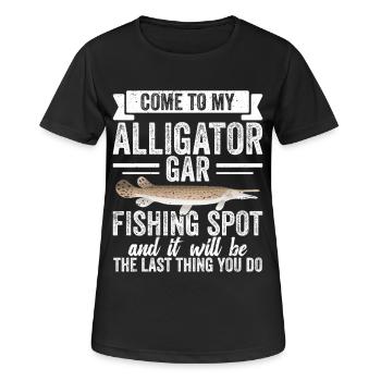 Angelrute-und-Rollen-Kombi-Angelsaison - Frauen T-Shirt atmungsaktiv - Schwarz - Vorne - AI Model Female 172 light (172cm)