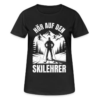Skiing BE GOOD TO THE SKI INSTRUCTOR FUNNY - Women's Breathable T-Shirt - black - Front - AI Model Female 172 light (172cm)