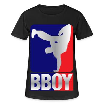 Breakdance B-Boy Streetdance Design Hip Hop Dance - Frauen T-Shirt atmungsaktiv - Schwarz - Vorne - AI Model Female 172 light (172cm)