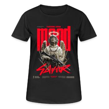 Archange Sauveur - T-shirt respirant Femme - noir - Devant - AI Model Female 172 light (172cm)