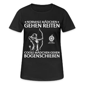 Archery Cool girls go archery - Women's Breathable T-Shirt - black - Front - AI Model Female 172 light (172cm)