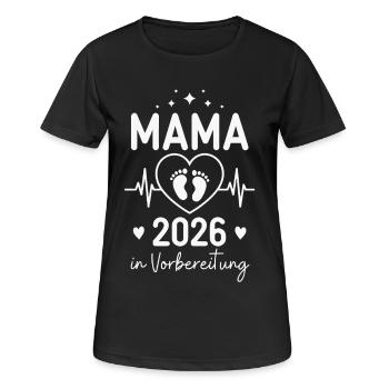 Mom 2026 in preparation - Women's Breathable T-Shirt - black - Front - AI Model Female 172 light (172cm)