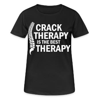 Ajustement Spinal Professionnel Agréé en DC - T-shirt respirant Femme - noir - Devant - AI Model Female 172 light (172cm)