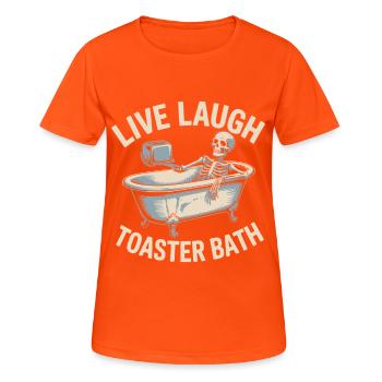 Bain grille-pain en direct - T-shirt respirant Femme - orange néon - Devant - AI Model Female 172 dark (172cm)
