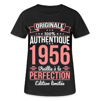 1956 – Aged to Perfection – Limited Edition - Women's Breathable T-Shirt - black - Front - AI Model Female 172 light (172cm)