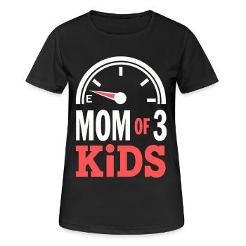 Mom Of 3 Kids Tank leer Mutter Humor - Frauen T-Shirt atmungsaktiv - Schwarz - Vorne - AI Model Female 172 light (172cm)