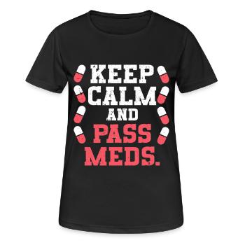 Medical Assistant MFA Pass Meds - Women's Breathable T-Shirt - black - Front - AI Model Female 172 light (172cm)