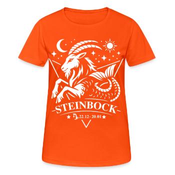 Capricorn Zodiac Sign - Women's Breathable T-Shirt - neon orange - Front - AI Model Female 172 dark (172cm)