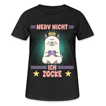 Prinzessin game - Frauen T-Shirt atmungsaktiv - Schwarz - Vorne - AI Model Female 172 light (172cm)