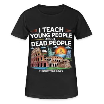 histoire - T-shirt respirant Femme - noir - Devant - AI Model Female 172 light (172cm)
