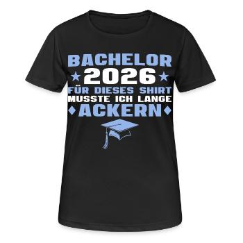Examen de licence réussi Licence 2026 - T-shirt respirant Femme - noir - Devant - AI Model Female 172 light (172cm)