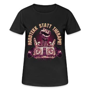 Hardtekk Tekke Allemagne de l’Est - T-shirt respirant Femme - noir - Devant - AI Model Female 172 light (172cm)