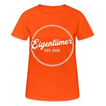 Owner Est. 2026 – Proud Owner Retro - Women's Breathable T-Shirt - neon orange - Front - AI Model Female 172 dark (172cm)