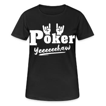 Poker Pokern - Frauen T-Shirt atmungsaktiv - Schwarz - Vorne - AI Model Female 172 light (172cm)