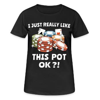 Poker Poker Joueurs - T-shirt respirant Femme - noir - Devant - AI Model Female 172 light (172cm)