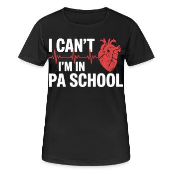 Devise du battement de cœur de l’école PA - T-shirt respirant Femme - noir - Devant - AI Model Female 172 light (172cm)