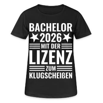 Licence 2026 avec licence pour être malin - T-shirt respirant Femme - noir - Devant - AI Model Female 172 light (172cm)