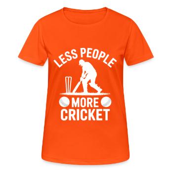 Drôle de cricket : Jeu de cricket vintage - T-shirt respirant Femme - orange néon - Devant - AI Model Female 172 dark (172cm)