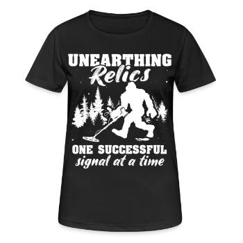 dirt fishing sasquatches - Women's Breathable T-Shirt - black - Front - AI Model Female 172 light (172cm)