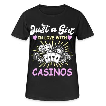 Casino Player Gambling - Women's Breathable T-Shirt - black - Front - AI Model Female 172 light (172cm)