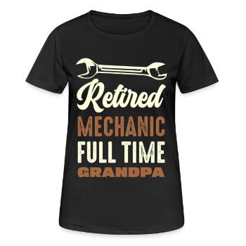 Retired Mechanic Grandpa - Frauen T-Shirt atmungsaktiv - Schwarz - Vorne - AI Model Female 172 light (172cm)