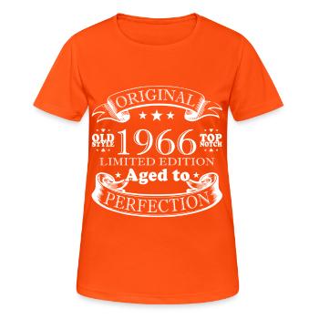 Anniversaire rétro vintage vintage 1966 - T-shirt respirant Femme - orange néon - Devant - AI Model Female 172 dark (172cm)