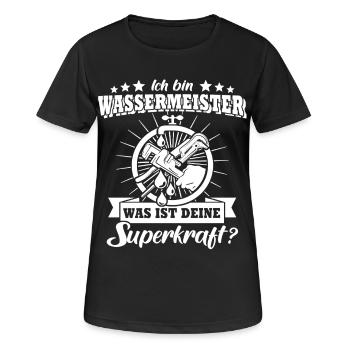 Maître Technicien en Approvisionnement en Eau - T-shirt respirant Femme - noir - Devant - AI Model Female 172 light (172cm)