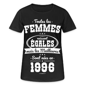30 Jahre alt – Die Besten wurden 1996 geboren - Frauen T-Shirt atmungsaktiv - Schwarz - Vorne - AI Model Female 172 light (172cm)