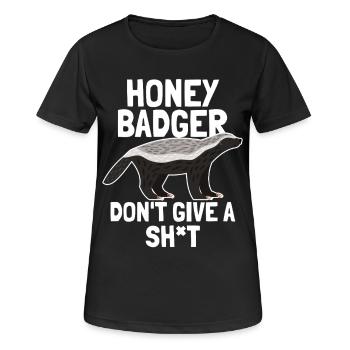 Honey Badger s’en fout - T-shirt respirant Femme - noir - Devant - AI Model Female 172 light (172cm)