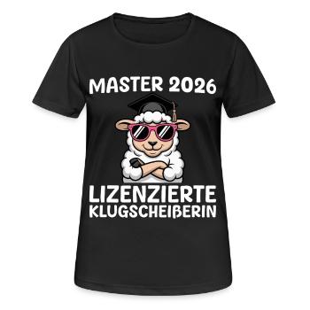 Master 2026 Schaf Masterprüfung Bestanden - Frauen T-Shirt atmungsaktiv - Schwarz - Vorne - AI Model Female 172 light (172cm)