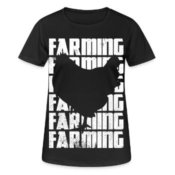 Landwirtschaft - Frauen T-Shirt atmungsaktiv - Schwarz - Vorne - AI Model Female 172 light (172cm)
