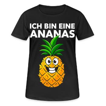 Pineapple Costume Carnival Fruit Dress Up - Women's Breathable T-Shirt - black - Front - AI Model Female 172 light (172cm)