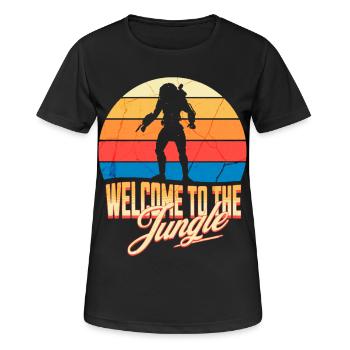 Bienvenue dans la jungle - T-shirt respirant Femme - noir - Devant - AI Model Female 172 light (172cm)
