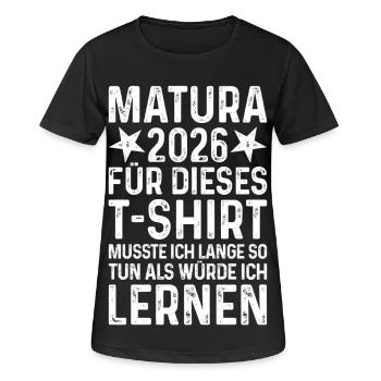 Maturité 2026 - T-shirt respirant Femme - noir - Devant - AI Model Female 172 light (172cm)