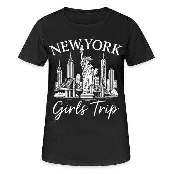 New York Girls Trip - Frauen T-Shirt atmungsaktiv - Schwarz - Vorne - AI Model Female 172 light (172cm)