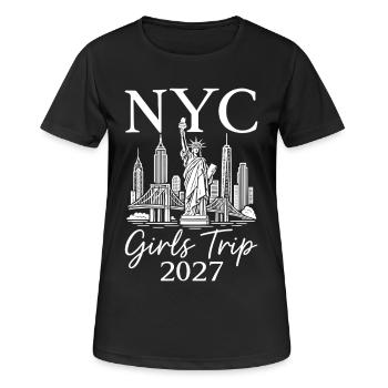 Voyage des filles à New York 2027 - T-shirt respirant Femme - noir - Devant - AI Model Female 172 light (172cm)