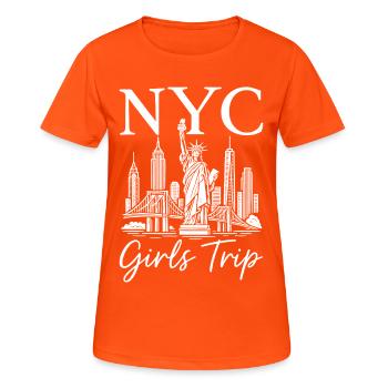 NYC Girls Trip - Women's Breathable T-Shirt - neon orange - Front - AI Model Female 172 dark (172cm)
