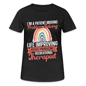 Therapeutische Freizeit muss RT Freizeit haben - Frauen T-Shirt atmungsaktiv - Schwarz - Vorne - AI Model Female 172 light (172cm)
