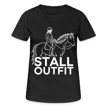 Équipe d’écurie de cavalier à cheval - T-shirt respirant Femme - noir - Devant - AI Model Female 172 light (172cm)